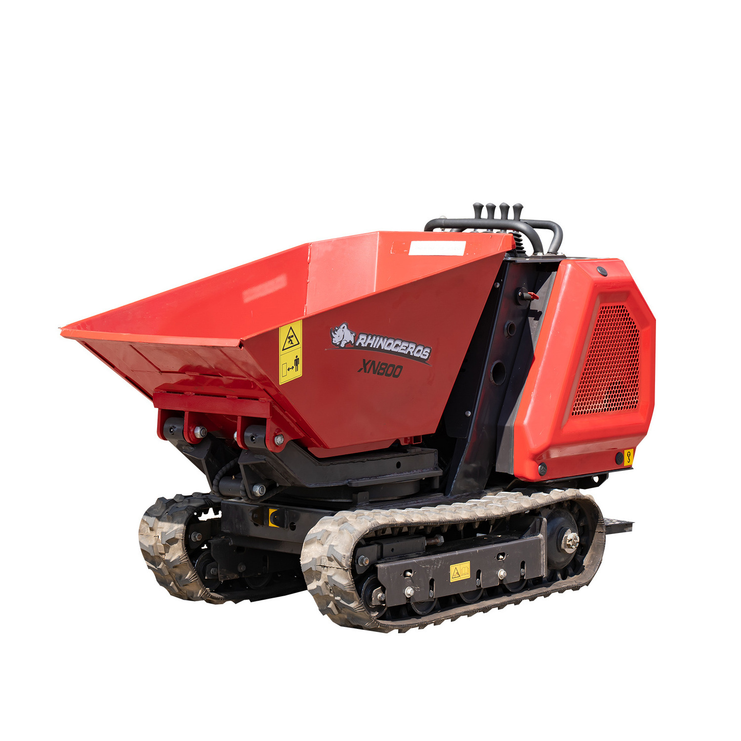 RHINOCEROS Mini Transporter 800Kg Gasoline/Diesel Engine Powered Track Carrier Small Dumper truck mini Wheelbarrow for Sale