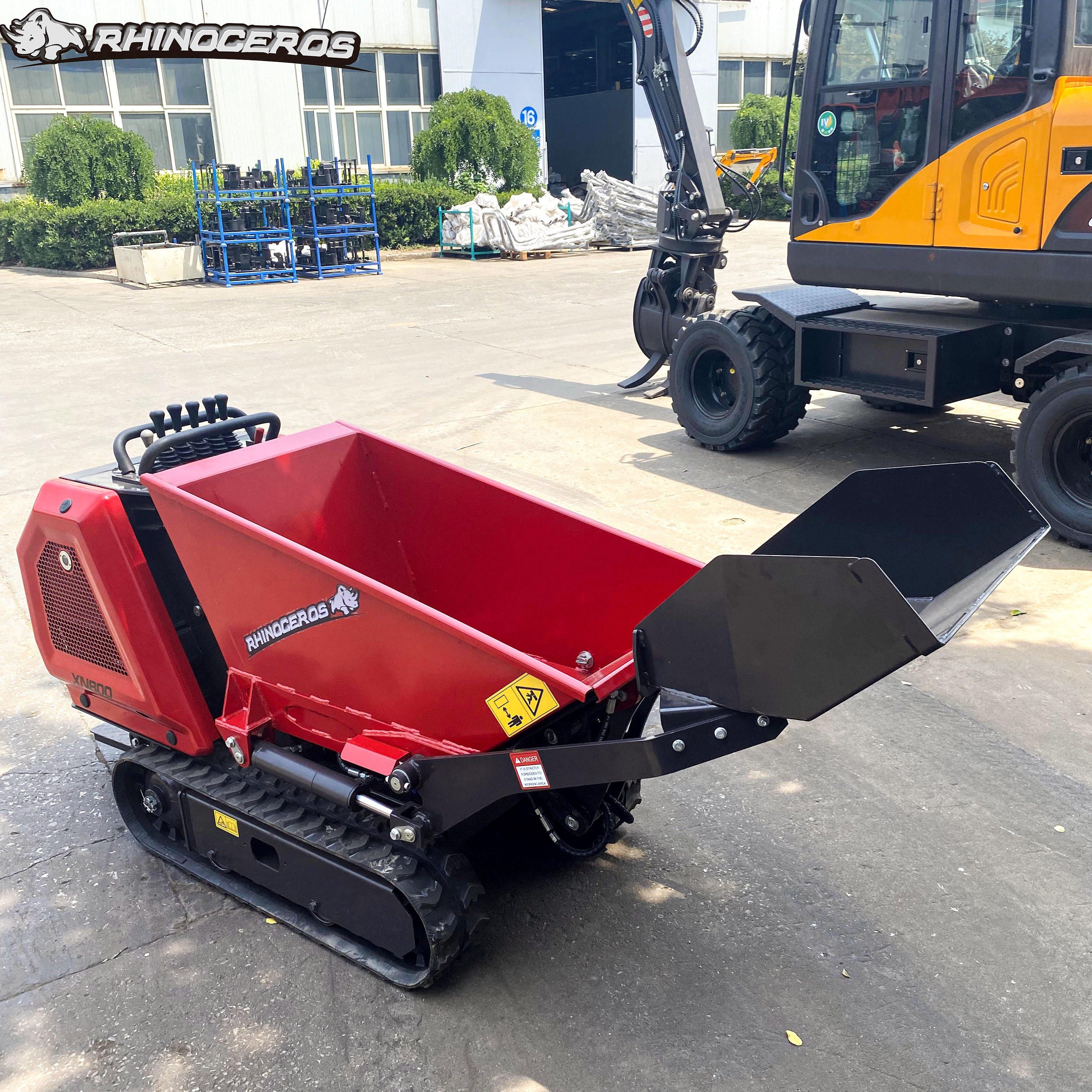 Rhinoceros Hot cheap small mini dumper 500kg/800kg mini track dumper china crawler dumper mini transporter For Construction