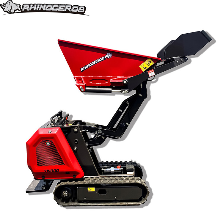 Rhinoceros Wholesale small tracked crawler dumper truck 4x4 ant mini dumper by800 tipper truck dumper XN800