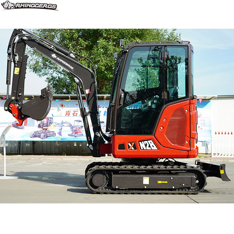 Rhinoceros XN28 Construction tools and equipment Cheapest 2.8 ton diesel engine  small excavator mini 0.8 ton 1ton excavator