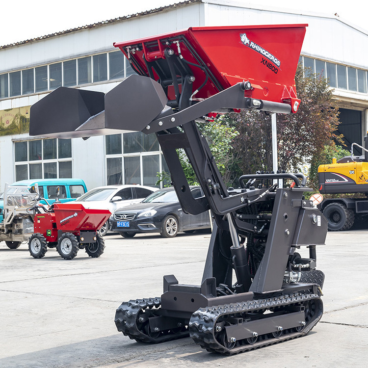 Free Delivery Garden farm Track Lifting function MiniDumper 1 Ton Small Crawler Dumper 500KG 1000KG Mini Dumper