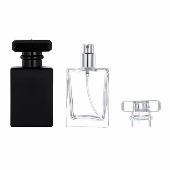 30ml 50ml 100ml diamond cap square bottle luxury design fine mist sprayer perfume bottle