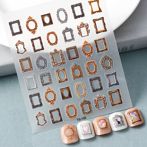 2023 Girls Favor Hearts 5d Nail Stickers Fall In Love Style Embossed Nail Decals Nail Art Accessories