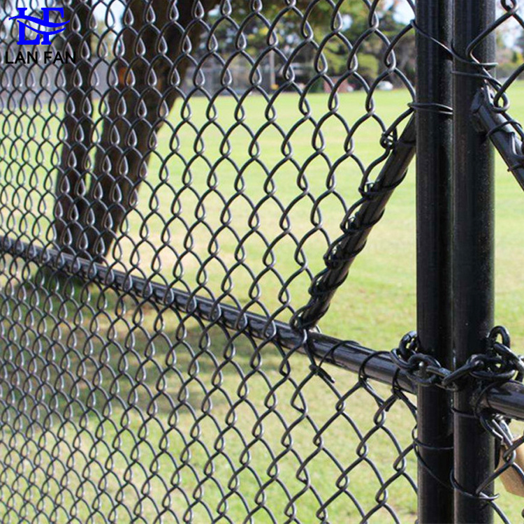 9-Gauge Galvanized Steel Pipe Hot Dipped and PVC Coated Chain Link Fence