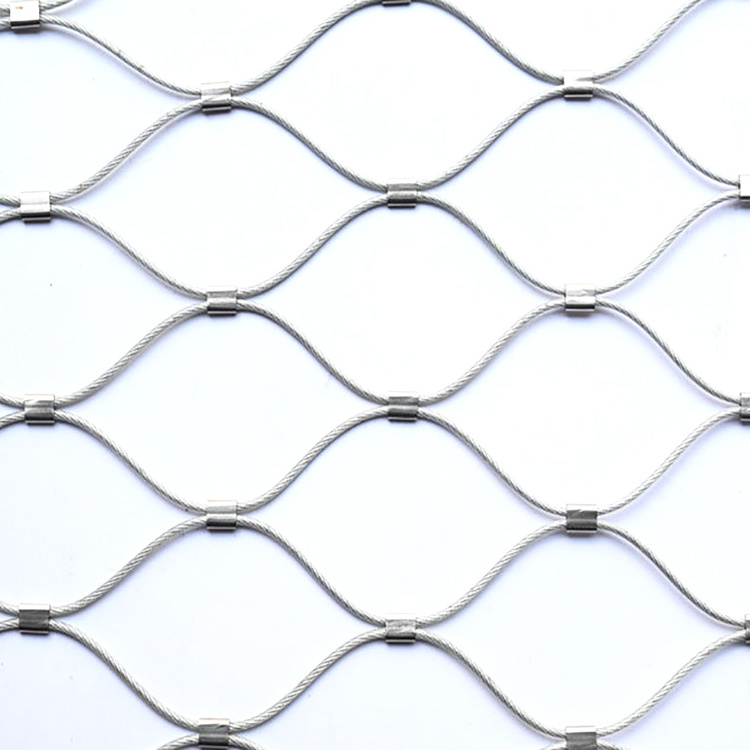 Landslid Protect Rope Wire Mesh Stainless Steel Wire Rope Mesh Netting For Zoo