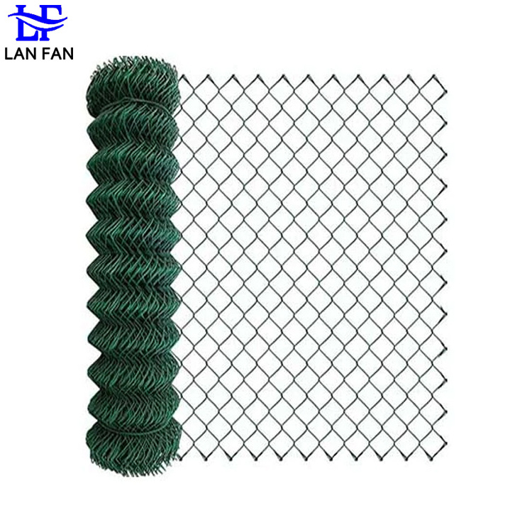 9-Gauge Galvanized Steel Pipe Hot Dipped and PVC Coated Chain Link Fence