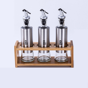 Ins Style Seasoning Oil Storage Bottle Olive Oil and Vinegar Dispenser Kitchen Stainless Steel Oil Dispenser