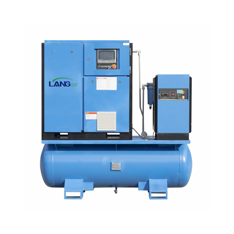 Langair Widely Used 30KW 40HP Integrated Unit Screw Air Compressor With Receiver Dryer And Air Tank