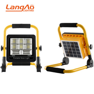 Smart ABS Outdoor Waterproof Ip65 Portable Usb Rechargeable Landscape Garden Camping 50w 100w Led Solar Flood Light