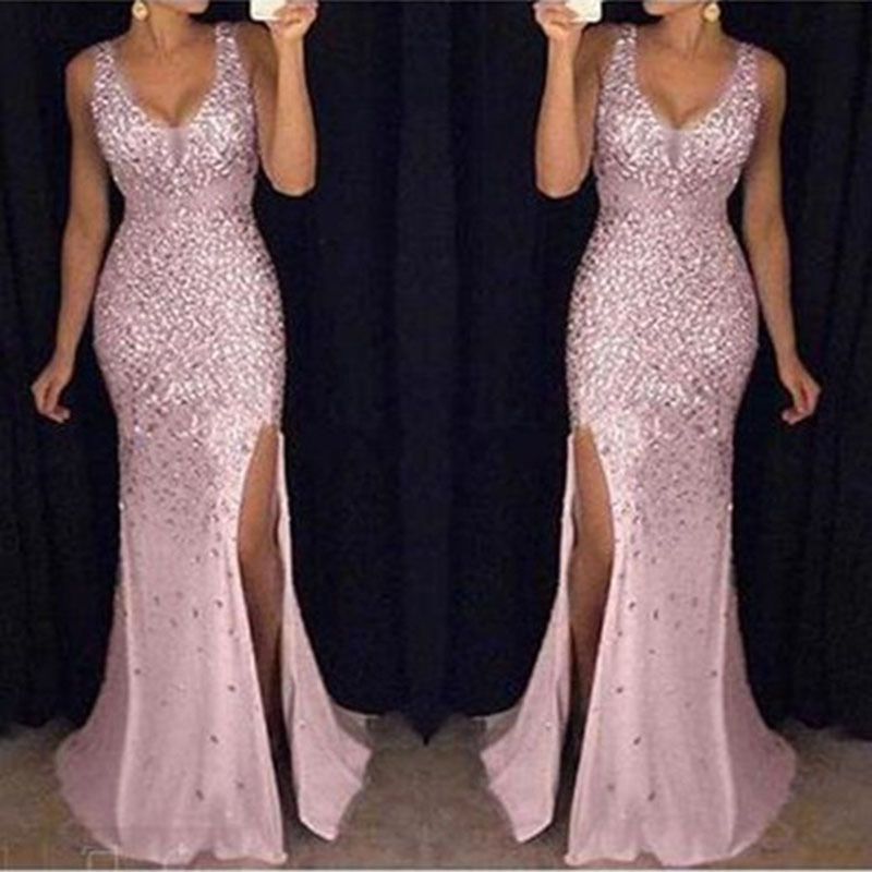 Plus Size Women's Dresses Party Prom Cocktail Evening Bridesmaid Dresses Stylish Sexy Sequin Dress For Women Vestidos