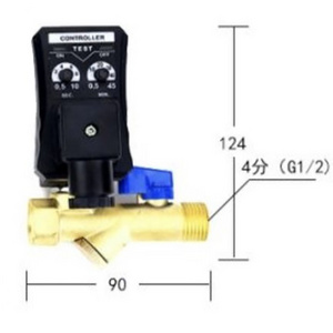 China Wholesale AC 220V 1/2" inch electronic drain solenoid valve electric timer automatic water valve for air compressor