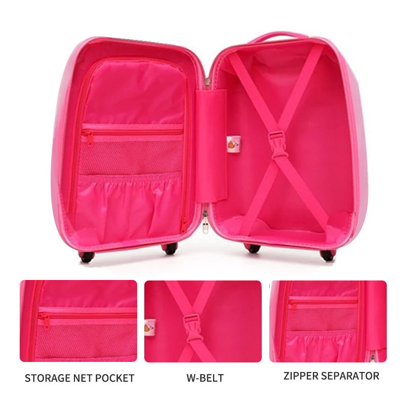 OMASKA Custom New ABS Children Suitcase Sets 3 PCS ABS Trolley Bag Spinner 14 16 20 Inch Cute ABS luggage