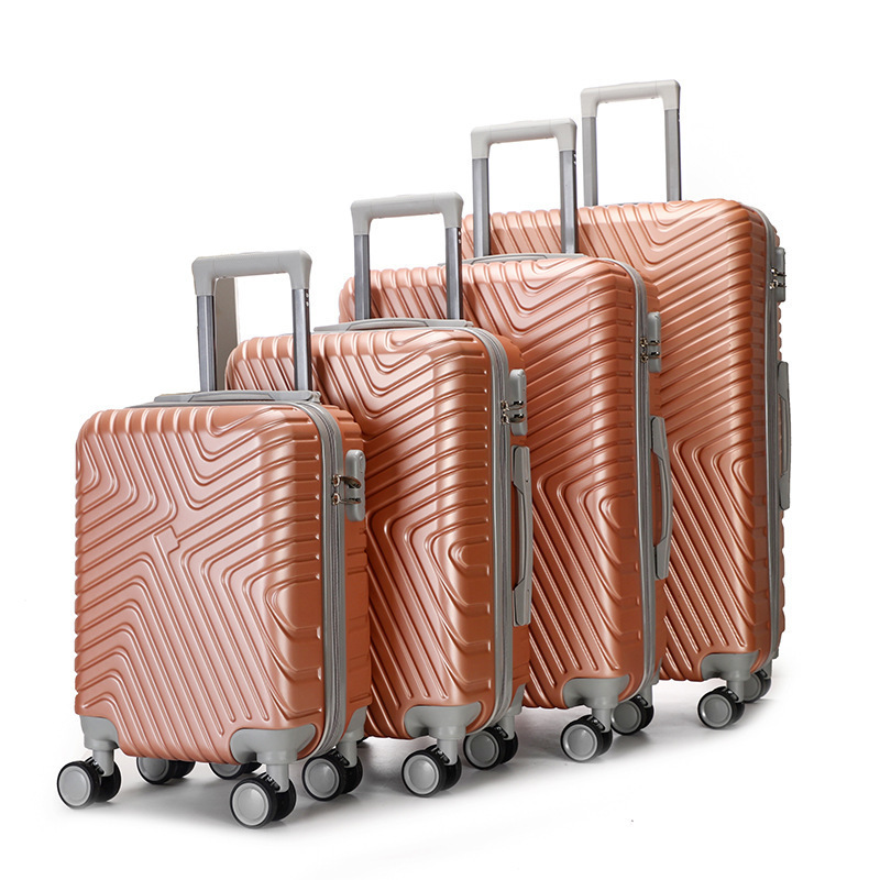 OMASKA Custom Suitcases Set 4 Pcs PC Carry On 16 20 24 28 Inch Trolley Luggage Travel Bags