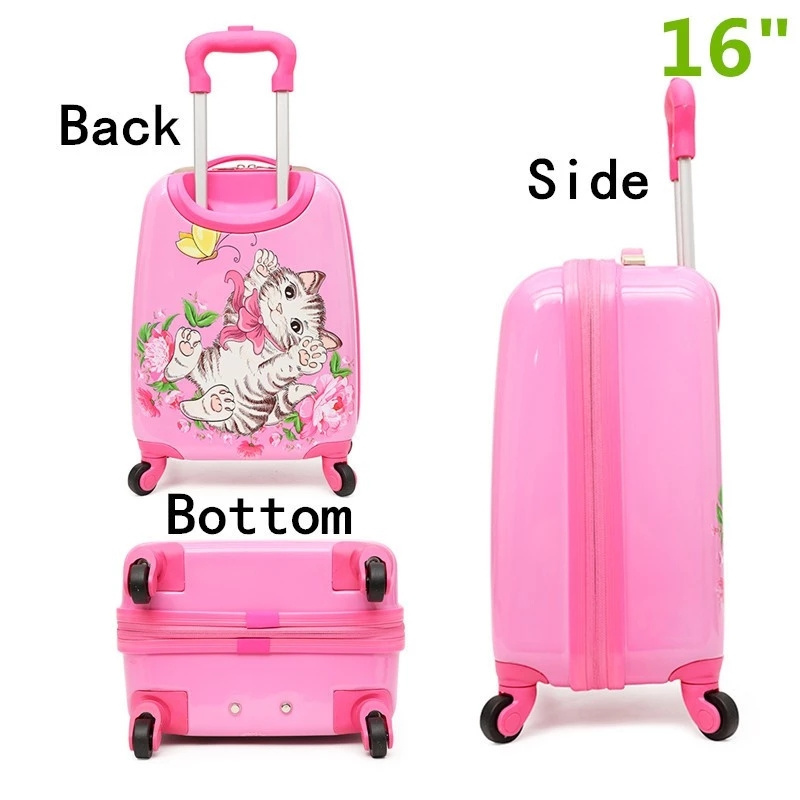 OMASKA Custom New ABS Children Suitcase Sets 3 PCS ABS Trolley Bag Spinner 14 16 20 Inch Cute ABS luggage