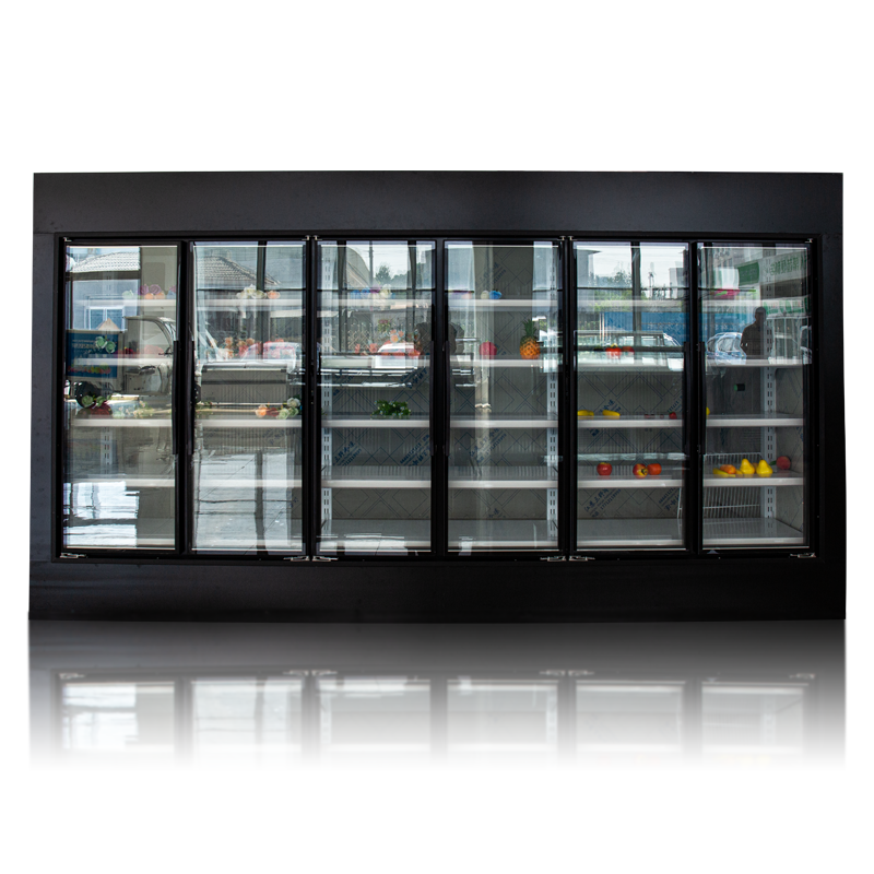 Factory hot sale can be customised air cooling system display walk-in freezer cooler glass door