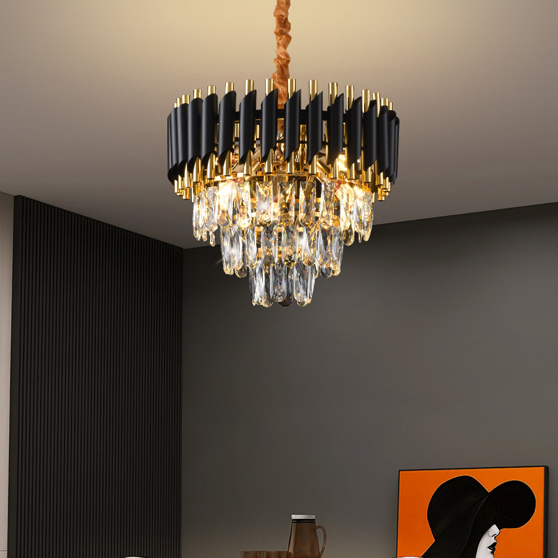 2022 Modern Hot Sale Luxury Crystal Pendant Lights for Living Room Flush Mount Crystal Chandelier