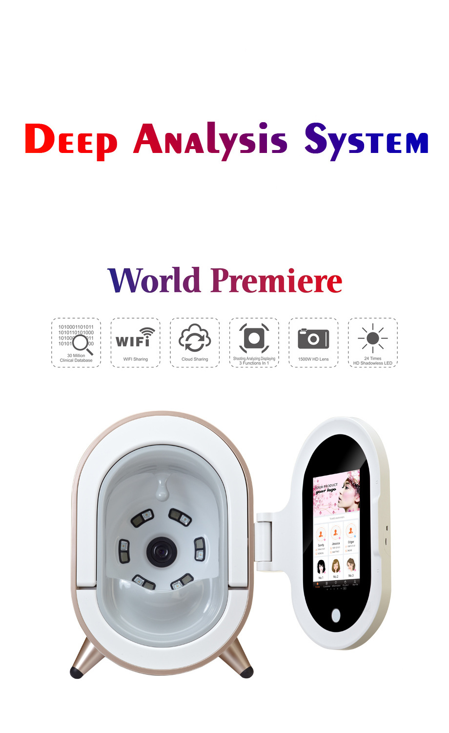 Hi-Tech Magic Mirror Skin Analyzer Dermoscopy Digital Device Portable Dialysis Machine