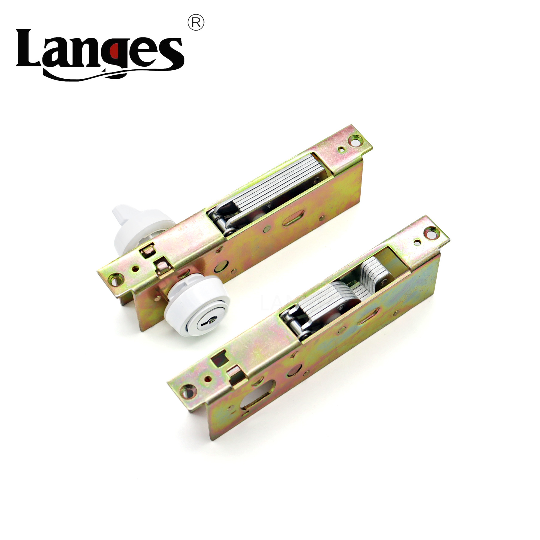 Black Sliding Door Hook Tongue Mortise Deadbolt Lock For Storefront Entry Doors