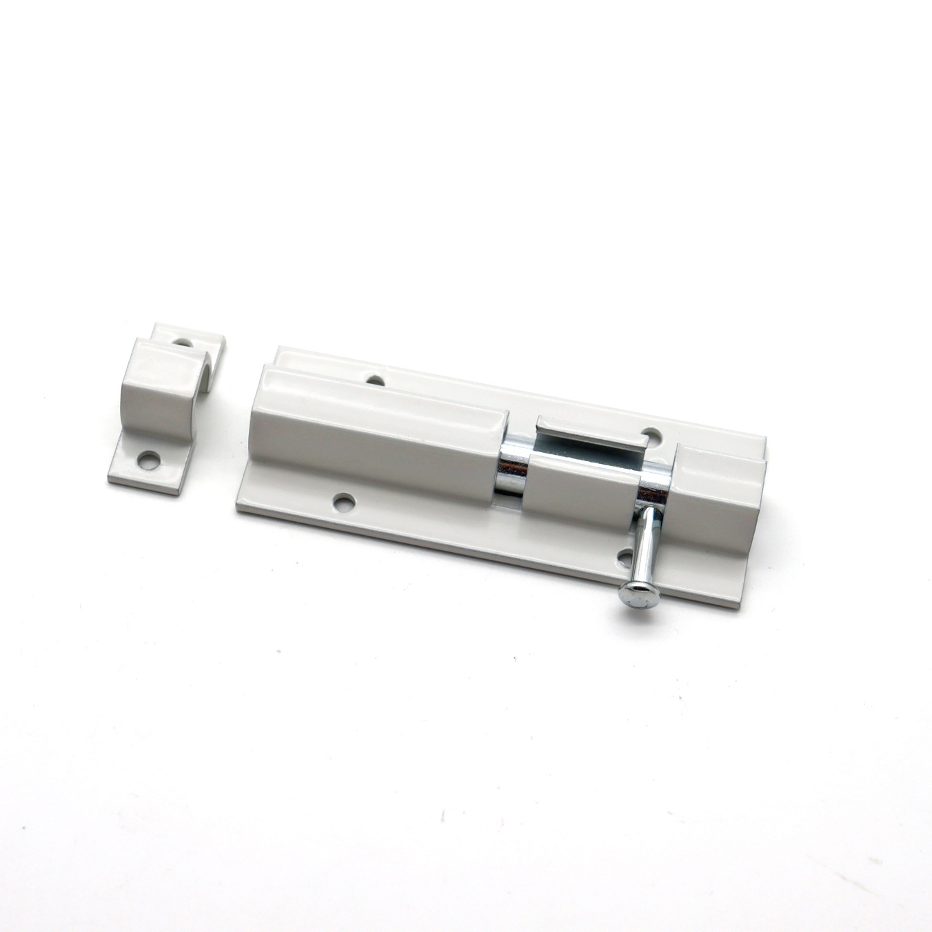 Surface Mounted Metal White Window Thickened Security Slide Door Latches Barrel door bolt lock