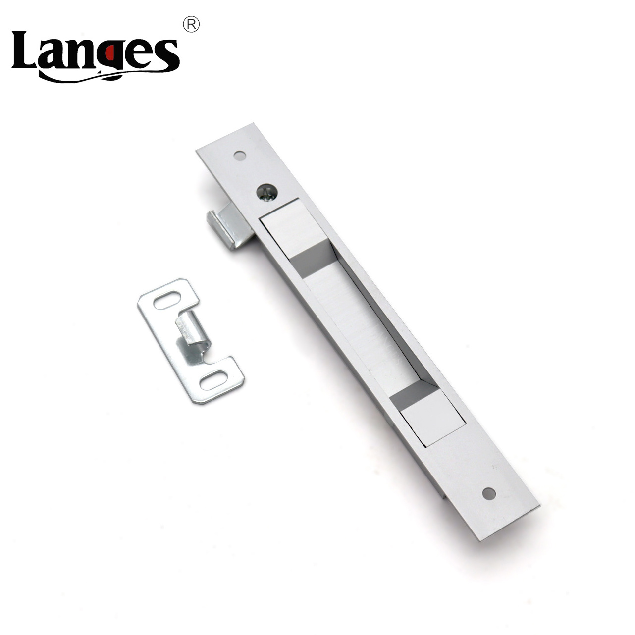 Balcony Kitchen Press Down Aluminum Alloy Sliding Glass Door Safety Flush Hook Lock