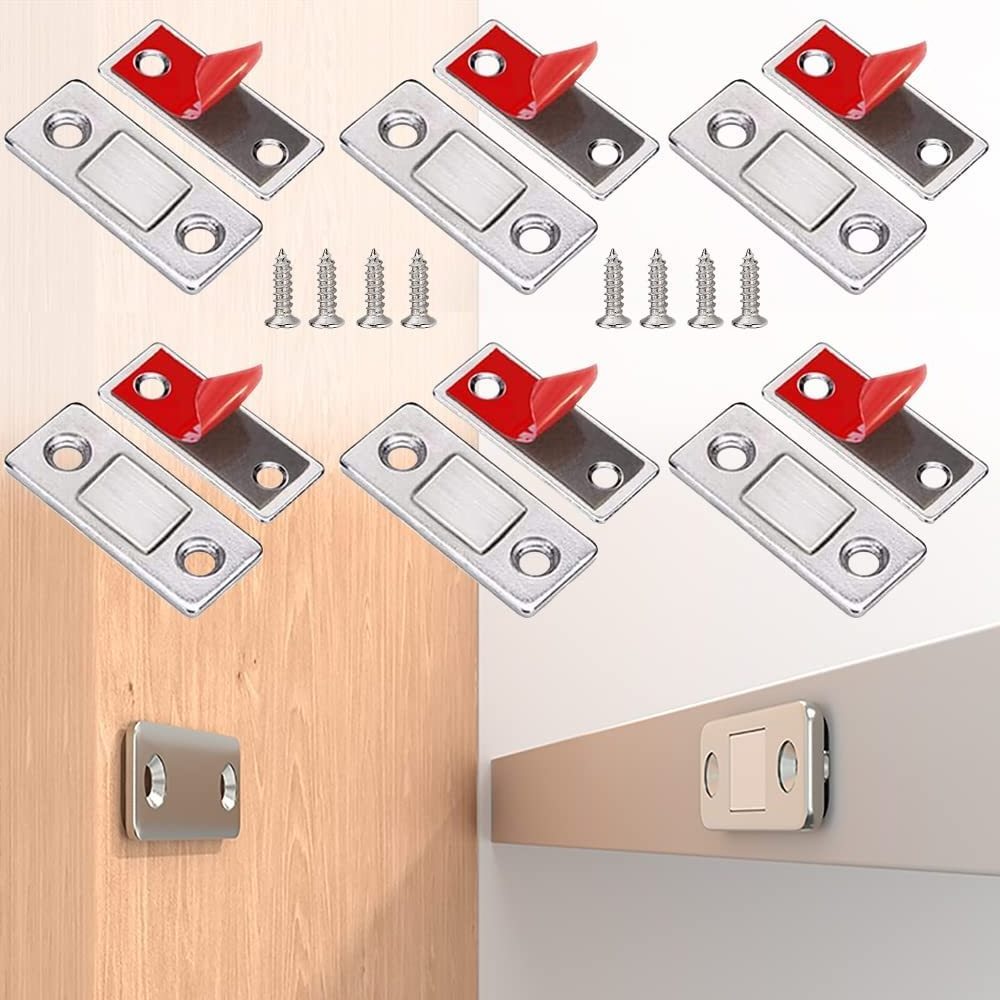 Kitchen Bedroom Wardrobe Cabinet Door Drawer Iron Magnetic Closure Safety Catch Lock For Sliding Door