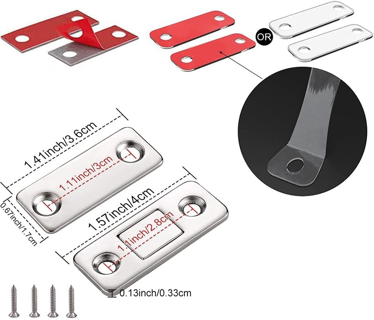 Kitchen Bedroom Wardrobe Cabinet Door Drawer Iron Magnetic Closure Safety Catch Lock For Sliding Door