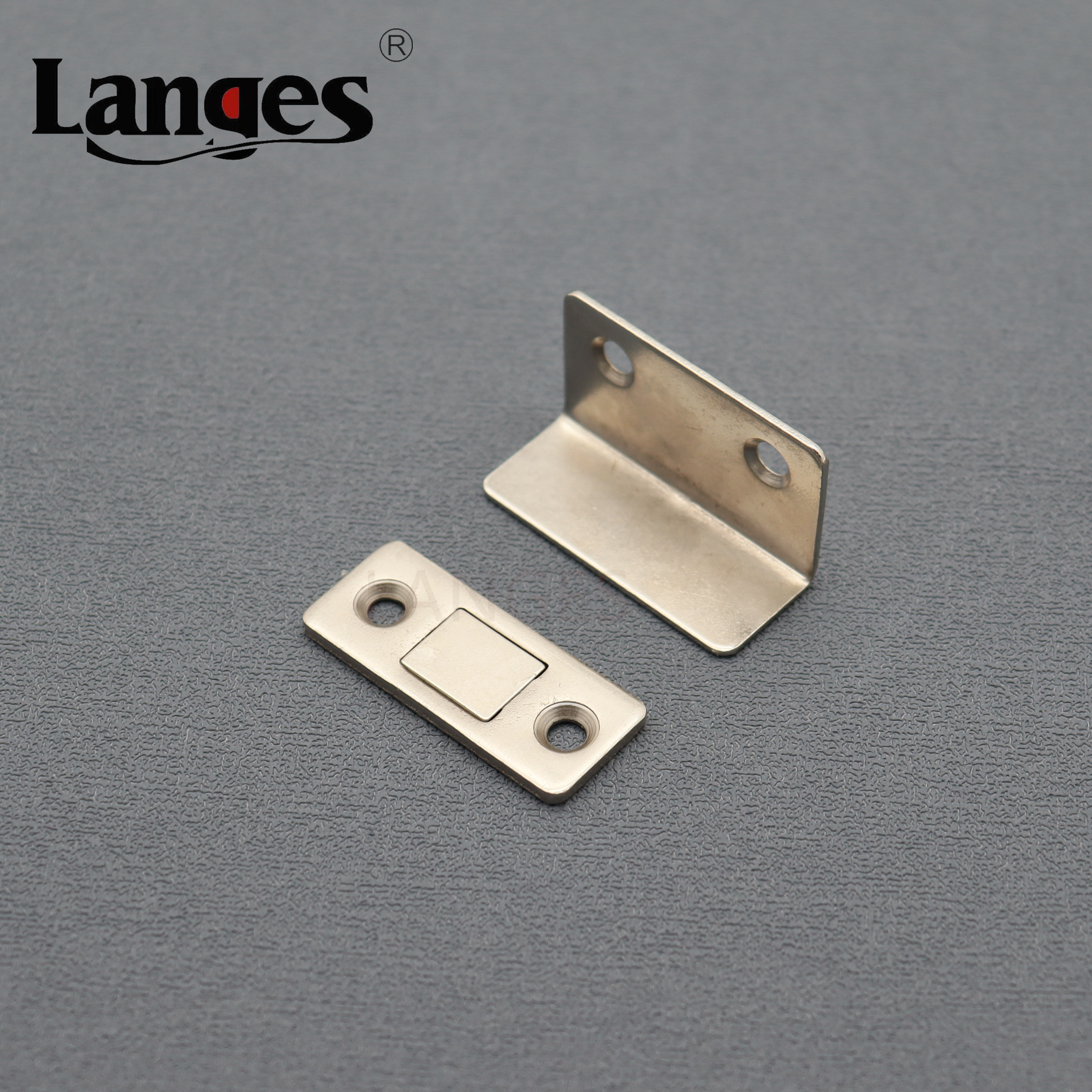 Heavy-duty Tape Kitchen Closet Drawer Ultra Thin Cabinet Latch L Shape Metal Adhesive Magnetic Door Catch