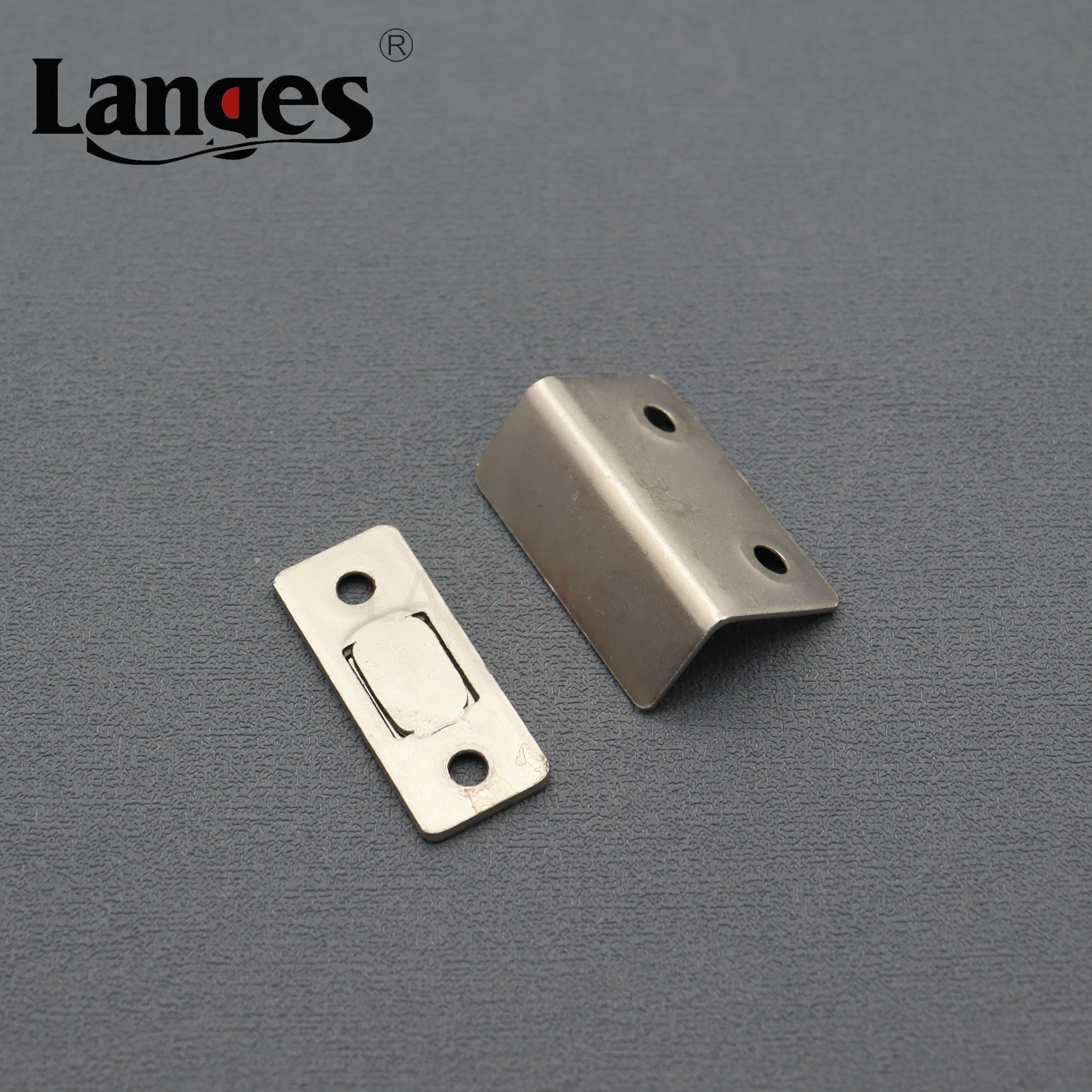 Heavy-duty Tape Kitchen Closet Drawer Ultra Thin Cabinet Latch L Shape Metal Adhesive Magnetic Door Catch