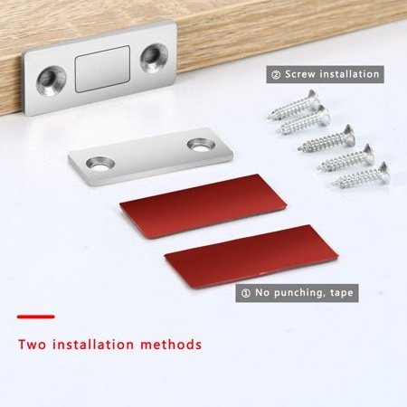 Heavy Duty Cabinet Magnetic Catch Kitchen Closet Drawer Ultra Thin Cabinet Latch Metal Adhesive Magnetic Door Catch