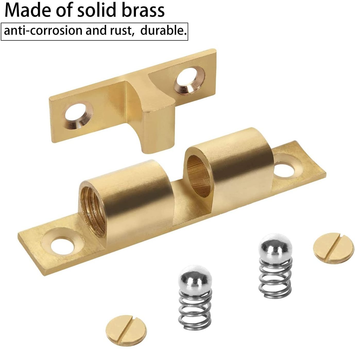 Adjustable Cabinet Wardrobe Closet Door Safety Lock Magnetic Solid Brass Roller Catch Latch