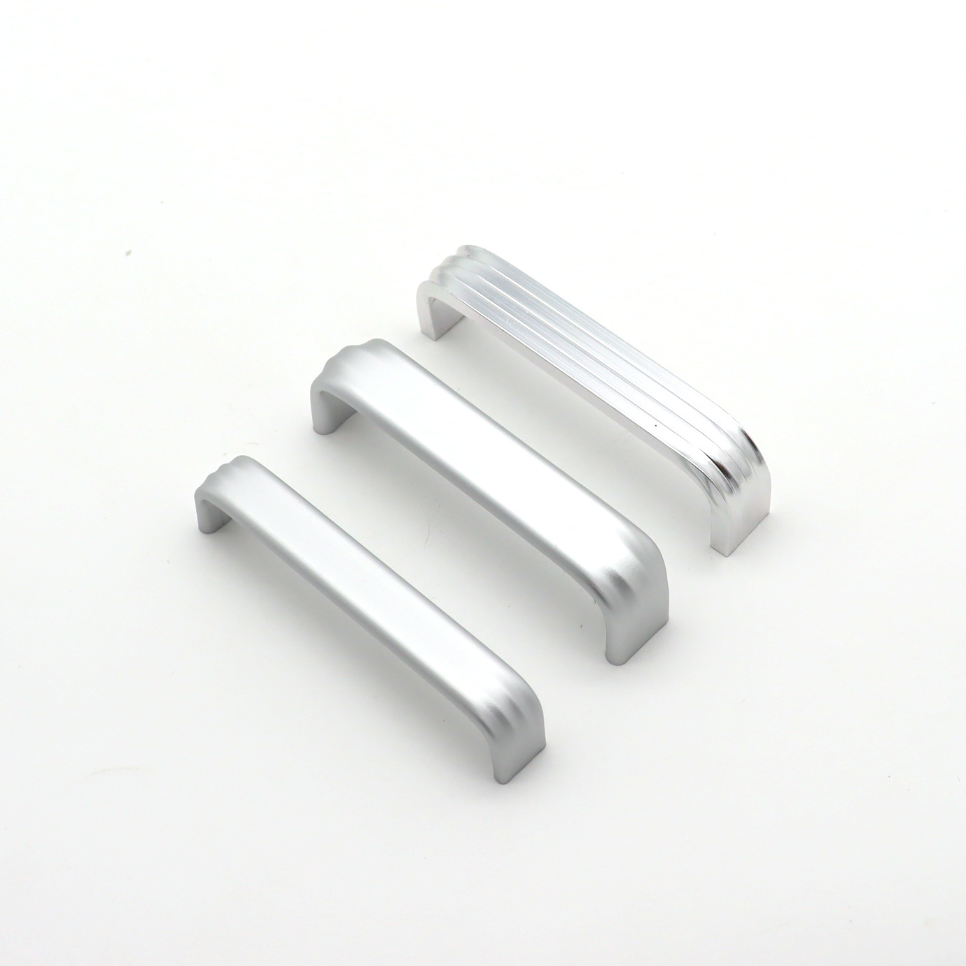 Furniture Drawer Pull Bedroom Cabinet 128Mm Stain Black Bow Shape Aluminum Drawer Sliding Door Handles