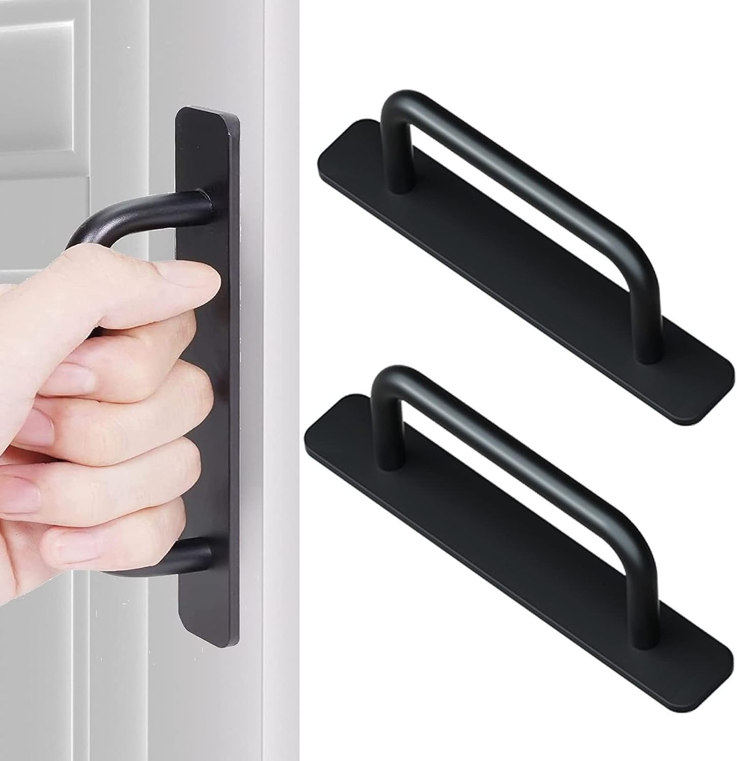 Width Used Modern Balcony Door Handle Sliding Window Drawer Cabinet Wardrobe Matte Black Aluminum alloy Pull