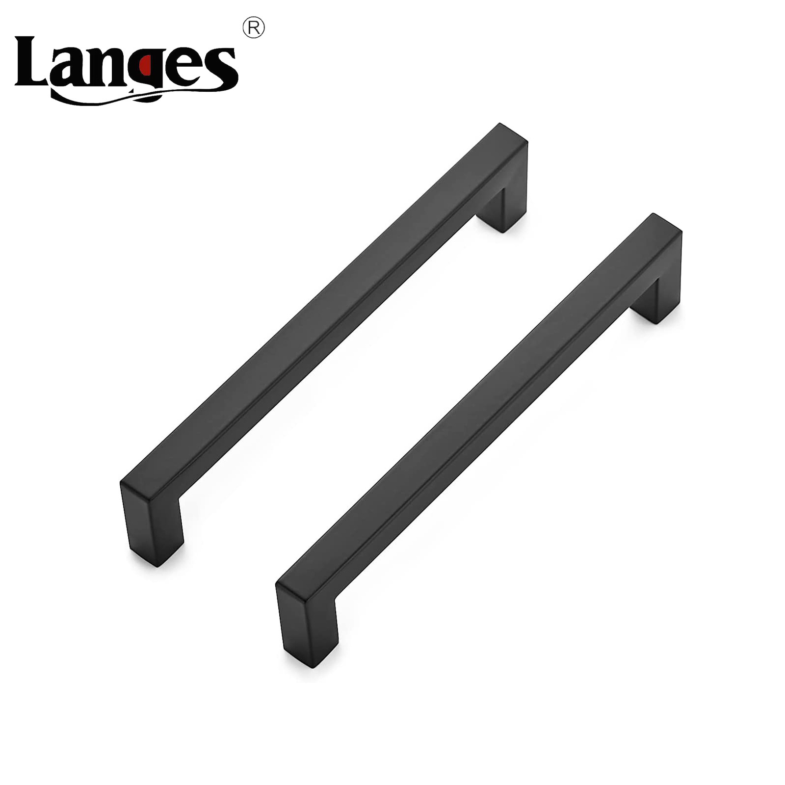 Modern Black Door Hardware U Shaped Pull Furniture Wardrobe Stainless Steel Cabinet Handle