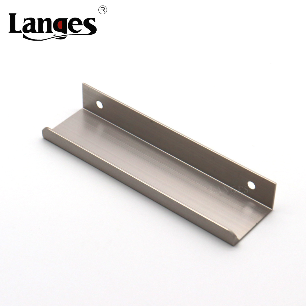 Side Mount 32-1000mm Screw fixing Aluminum Alloy Finger Edge Dresser Drawers Cabinet Wardrobe Closet Door Pull Handle