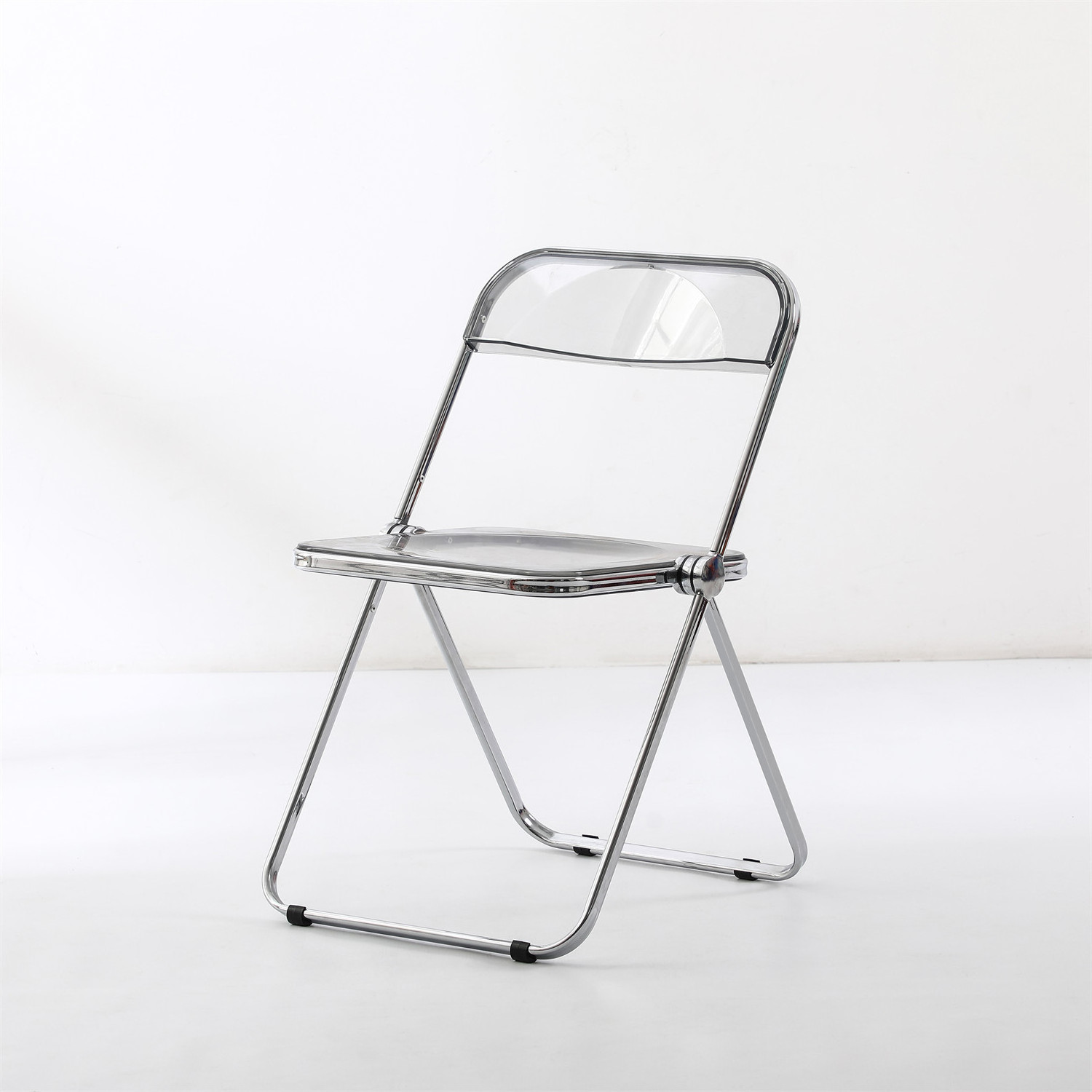 Wholesale Cheap Scandinavia Wedding Dining Metal Clear Transparent Plastic Foldable Office Acrylic Folding Chair for Events