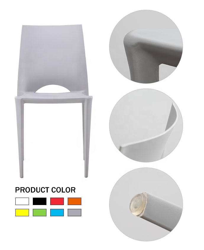 Bulk Home Furniture Modern chaise en plastique Kitchen Restaurant Cafe Heavy Duty Monobloc Stackable Pp Plastic Dining Chair