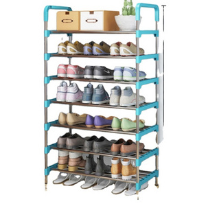 High quality 7 tiers shoe rack 21 pairs non-woven fabric shoe tower organizer cabinet