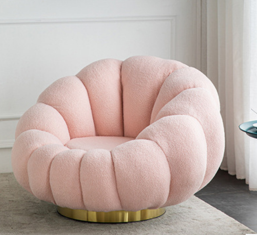 2022 creative lazy single sofa modern living room furniture swivel chair Pumpkin shape sofa