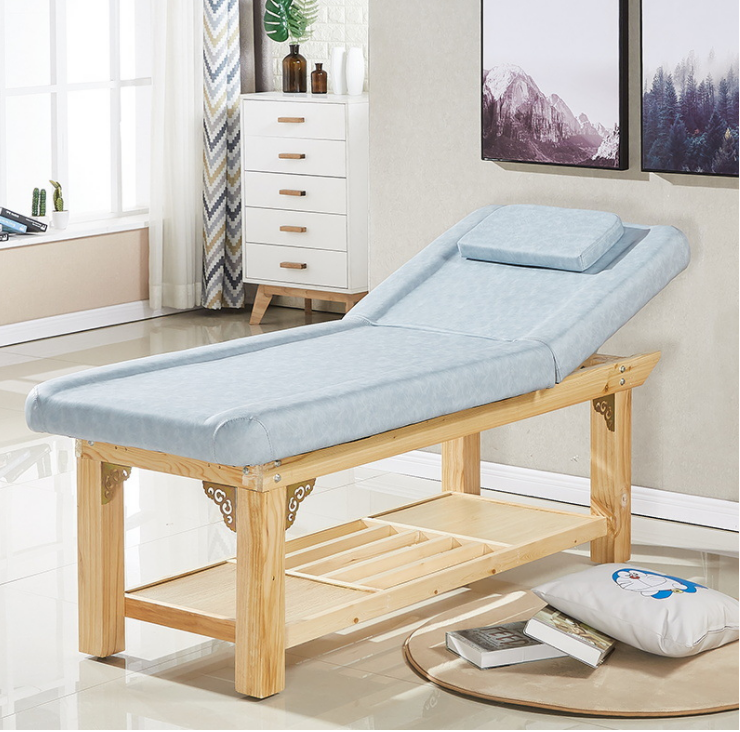 Wholesale solid wood beauty bed multifunctional head treatment bed physiotherapy massage bed with hole for beauty salon spec