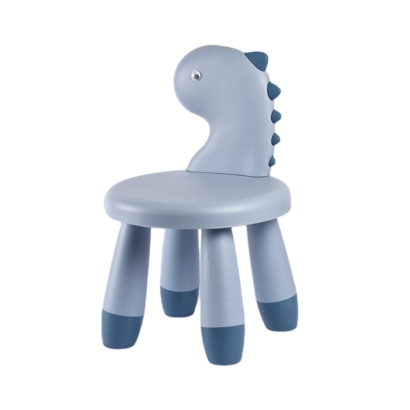 Plastic stool dinosaur backrest stool thickened household cartoon children's chair animal bench living room baby modern stool