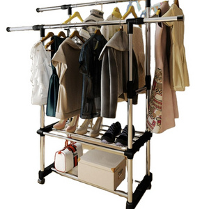 Stainless steel clothes drying rack floor-to-ceiling home balcony lift hanger indoor and outdoor clothes rack