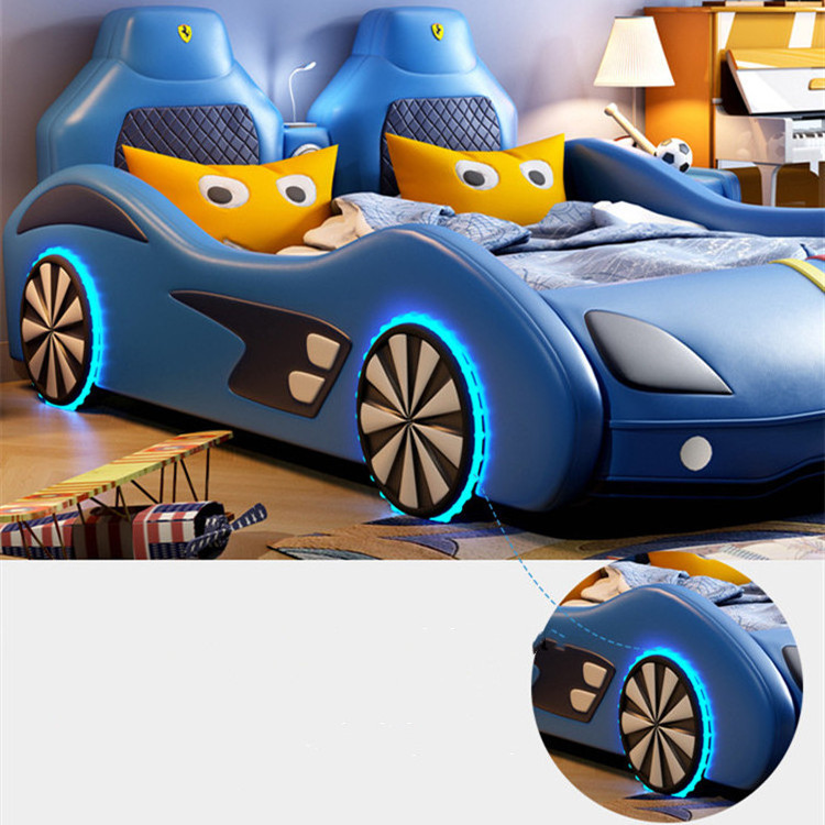 New style kids bed with storage music multifunction race car bed bedroom children's furniture bed for boy