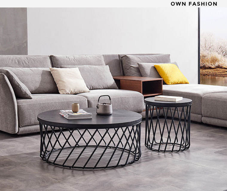 Korean style simple and fashionable modern creative personality sofa side table combination coffee table