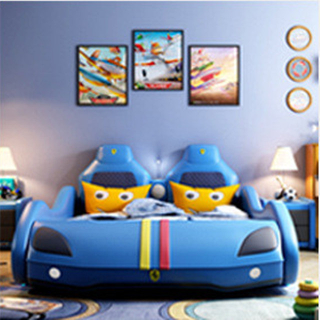 New style kids bed with storage music multifunction race car bed bedroom children's furniture bed for boy