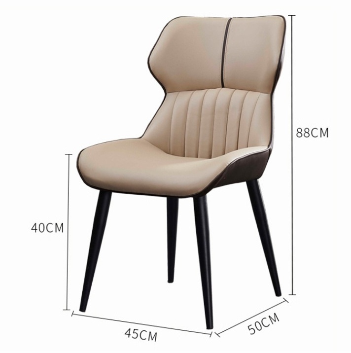 Whole sales web celebrity dining chair leather cushion designer outdoor dining chair modern hotel Italian pu dining chair