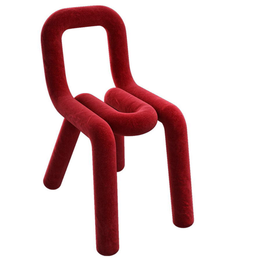 French Designer Dining Chair Creative Post-modern Nordic Original Leisure Chair Studio Modeling Stool Net red Chair