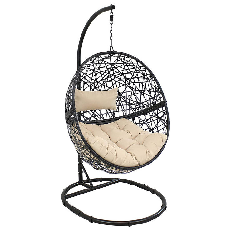 balcony cheap luxury leisure nest egg patio swings outdoor furniture garden cushion modern rattan hanging swing chairs