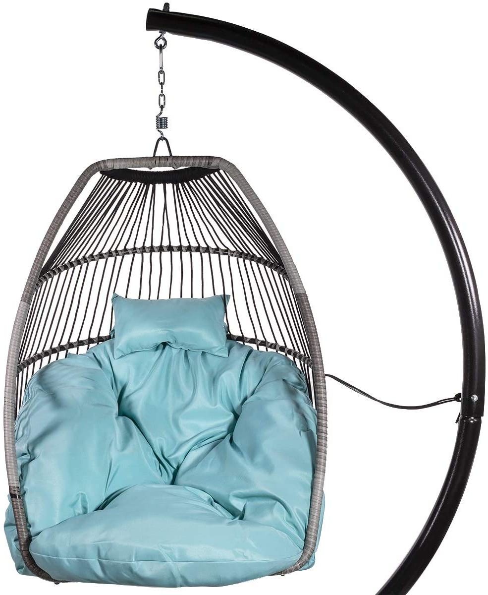 wicker swing hanging chair outdoor rattan balcony rattan wicker single patio metal children egg stand for swing chair with stand