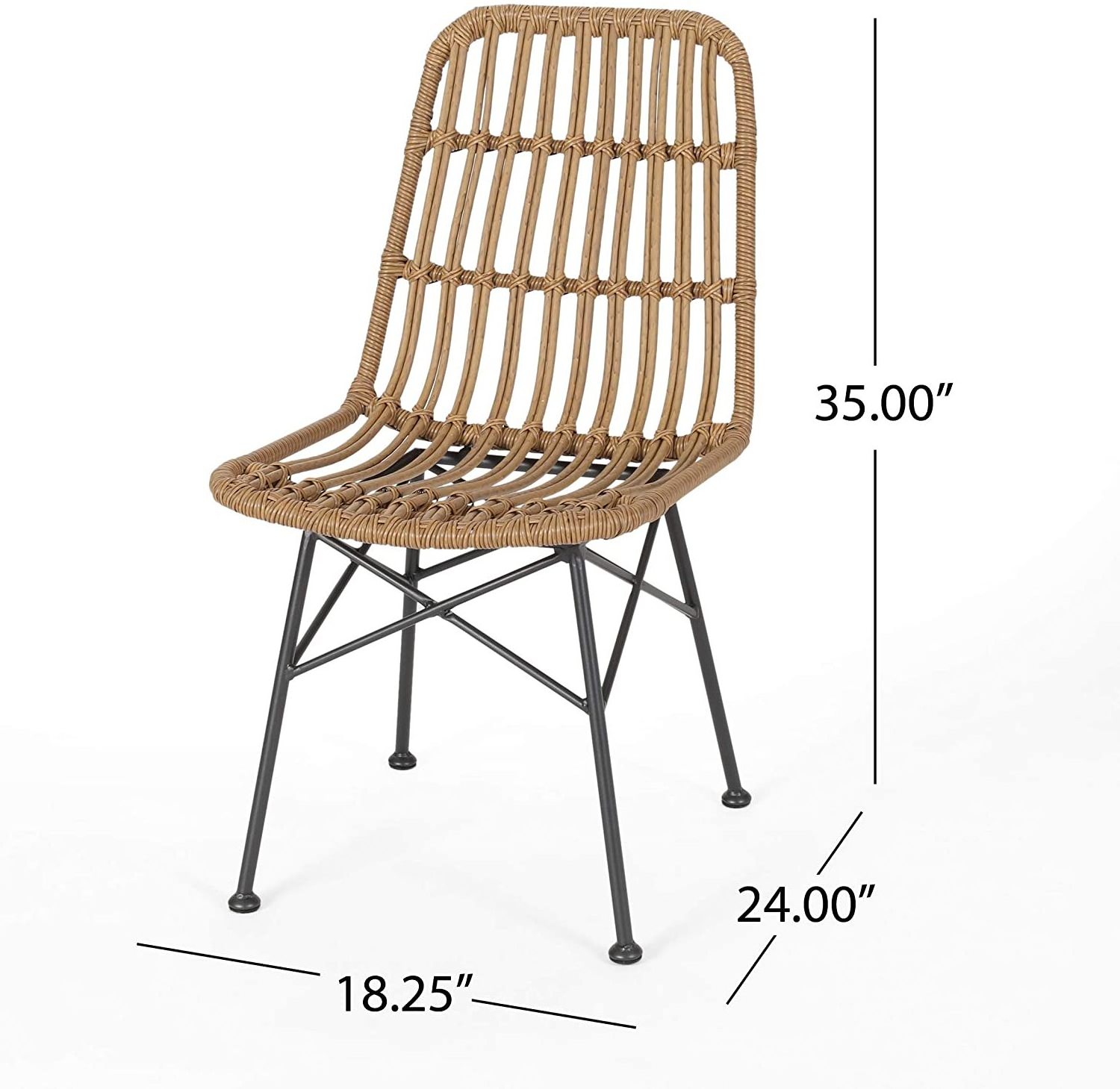 black steel camping outdoor garden dinner luxury hotel modern rattan wicker dining patio chairs