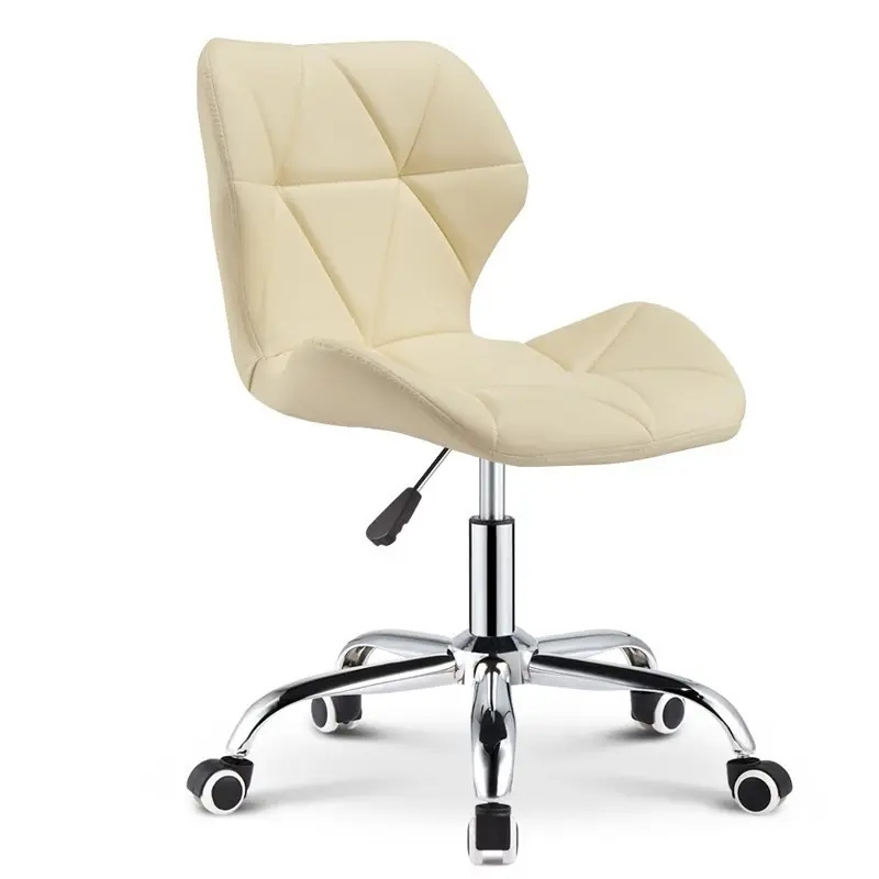 Low Price Mid Back Swivel Computer Chair Height Adjustable PU Leather Upholstered Computer Office Chair